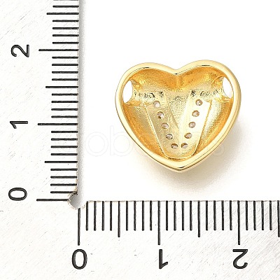 Rack Plating Brass Micro Pave Cubic Zirconia Pendants KK-I722-04G-V-1