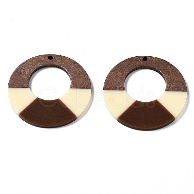 Resin & Walnut Wood Pendants RESI-S389-068A-A12-1