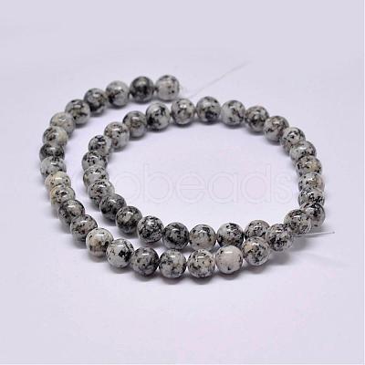 Natural Sesame Jasper/Kiwi Jasper Beads Strands G-F351-10mm-1