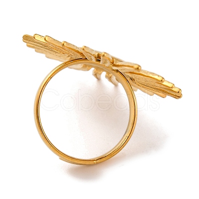 Anti-Tarnish 304 Stainless Steel Sun Open Cuff Rings RJEW-M047-02G-1