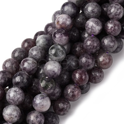 Natural Lepidolite Beads Strands X-G-G284-A02-8mm-1