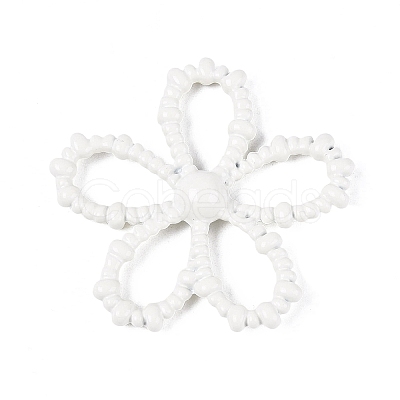 Spray Painted Alloy Flower Multi-Strand Links PALLOY-Q464-01A-1