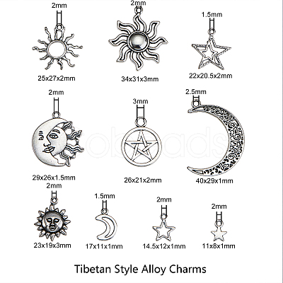 Tibetan Style Alloy Pendants TIBEP-CJ0001-08-1