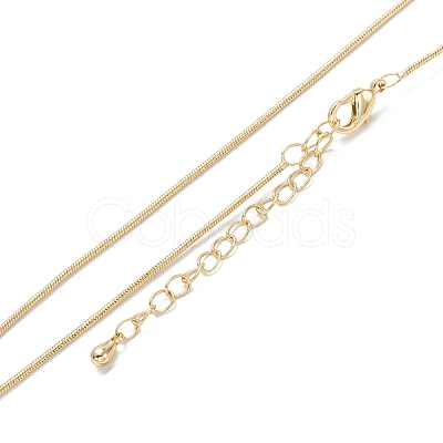 Brass Snake Chain Necklaces X-NJEW-K123-07G-1