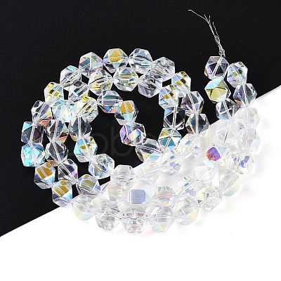 Electroplate Glass Beads Strands EGLA-T021-21B-1