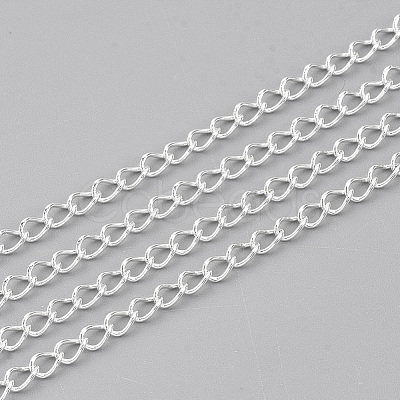 3.28 Feet 304 Stainless Steel Curb Chains X-CHS-T002-07-1