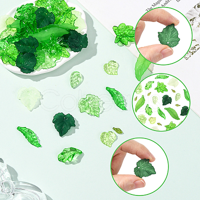 300Pcs 10 Styles Transparent Acrylic Pendants OACR-SC0002-48-1