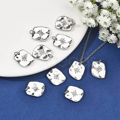 SHEGRACE Brass Micro Pave Clear Cubic Zirconia Pendants XGRQ2C849-404P-1