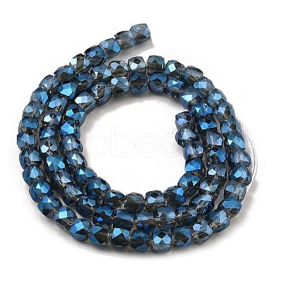 Electroplate Transparent Glass Beads Strands GLAA-C029-03A-06-1
