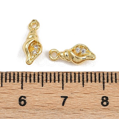Brass Micro Pave Cubic Zirconia Pendants KK-A269-02C-G-1