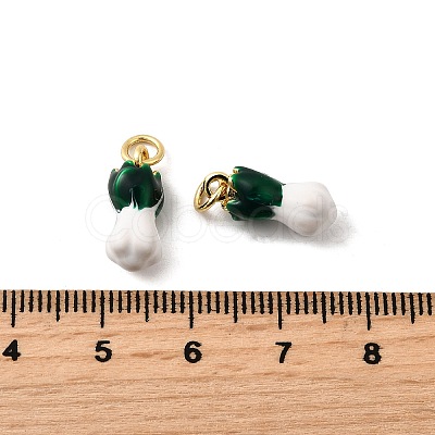 Brass Enamel Pendants KK-A252-13A-G-1