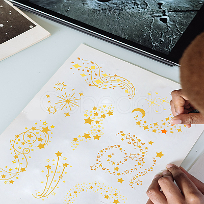 Self-Adhesive Silk Screen Printing Stencil X1-DIY-WH0338-305-1