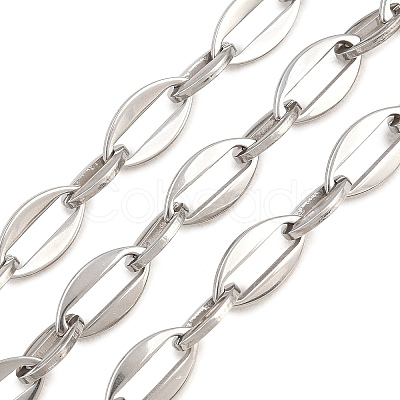 201 Stainless Steel Oval Link Chains CHS-H118-14P-1