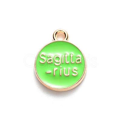 Alloy Enamel Pendants ENAM-S124-01B-06F-1