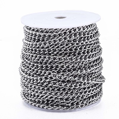Tarnish Resistant 304 Stainless Steel Curb Chains CHS-N001-07P-1