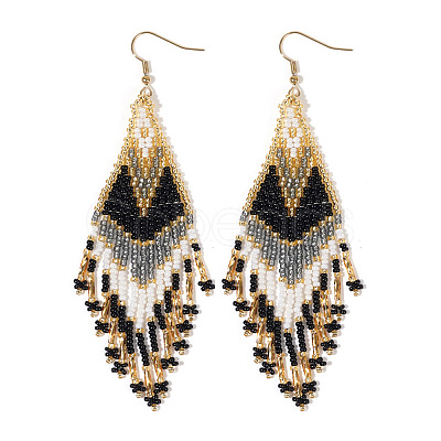 Bohemian Tassel Beaded Earrings for Women IU7226-2-1
