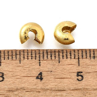 304 Stainless Steel Crimp Beads Covers STAS-P239-34G-05-1