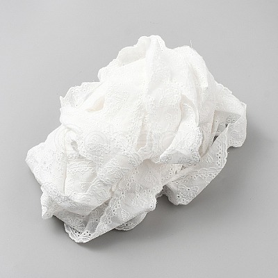 Flat Hollow Cotton Lace Trim OCOR-WH0077-105-1