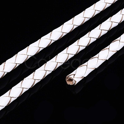 Hollow Braided Cowhide Leather Cord NWIR-ZX002-01C-1