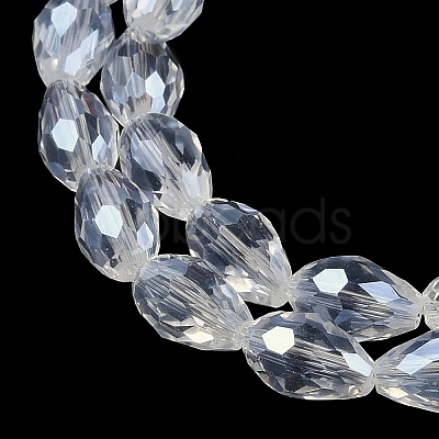 Transparent Electroplate Glass Beads Strands EGLA-N013-T6mm-B-M-1