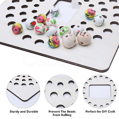 Wooden Bead Design Boards WOOD-WH0034-51-1
