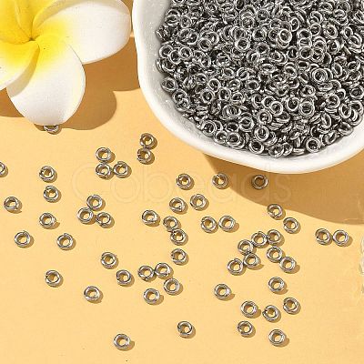 Tarnish Resistant 304 Stainless Steel Open Jump Rings STAS-E067-07-4mm-1