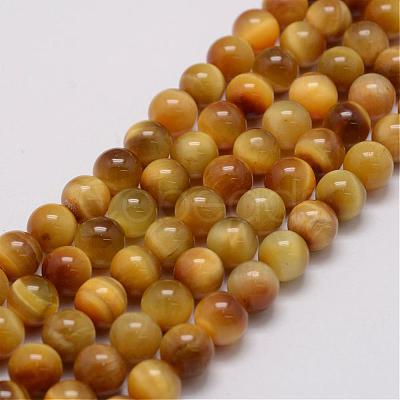 Natural Tiger Eye Bead Strands G-P230-08-E-8mm-1