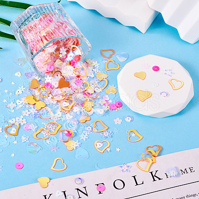 100G Plastic Sequins Beads PVC-TA0001-04D-1