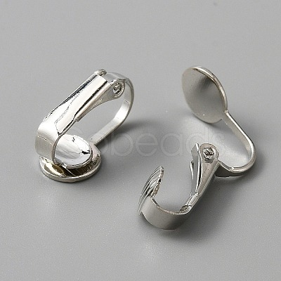 Brass Clip on Earring Findings LS-KK-WH0047-67P-1