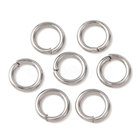 Tarnish Resistant 304 Stainless Steel Open Jump Rings X-STAS-Q186-02-5x0.8mm-1