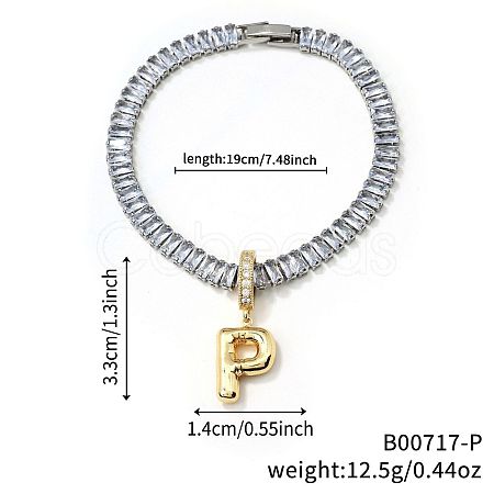 Fashionable Brass Charm Bracelets LI7211-16-1