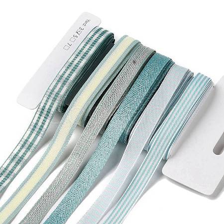 18 Yards 6 Styles Polyester Ribbon SRIB-Q022-F16-1