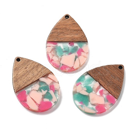 Resin and Walnut Pendants FIND-R051-15C-1