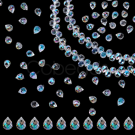2Strands Electroplate Glass Beads Strands GLAA-GA0002-38B-1