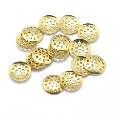 Brass Finger Ring/Brooch Sieve Findings KK-K184-37C-A-03-RS-1