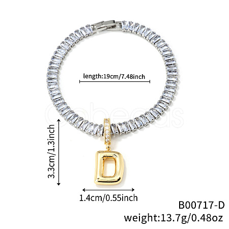 Fashionable Brass Charm Bracelets LI7211-4-1
