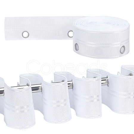 Polyester Curtain Tape for Hook DIY-WH0569-69B-1