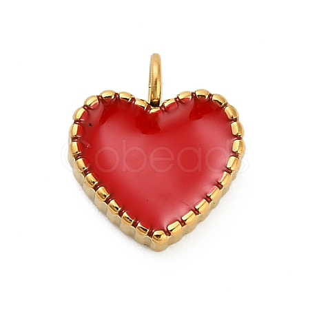 304 Stainless Steel Enamel Charms STAS-F331-01A-G-1