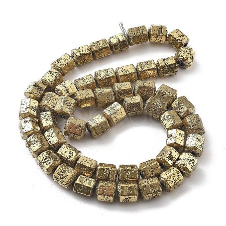 Electroplated Natural Lava Rock Beads Strands G-A251-A01-01C-1
