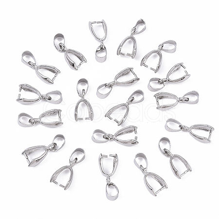 20Pcs Brass Pinch Bails KK-YW0003-44P-1
