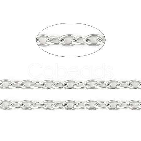 Tarnish Resistant 304 Stainless Steel Cable Chains CHS-F001-03P-1
