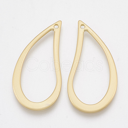 Smooth Surface Alloy Open Back Bezel Pendants PALLOY-S117-133-1
