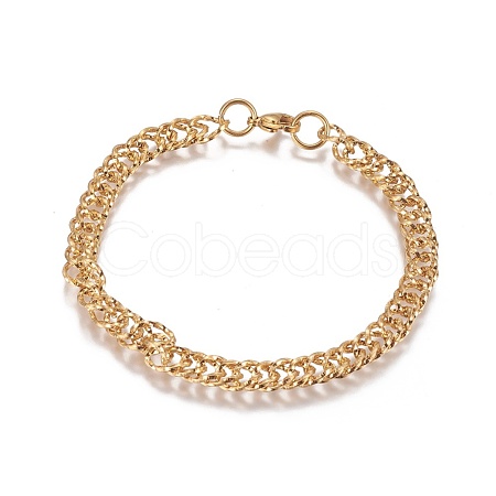 Ion Plating(IP) 304 Stainless Steel Chain Bracelets BJEW-I274-12G-1