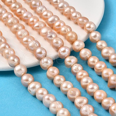 Natural Cultured Freshwater Pearl Beads Strands PEAR-I007-07U-01A-1
