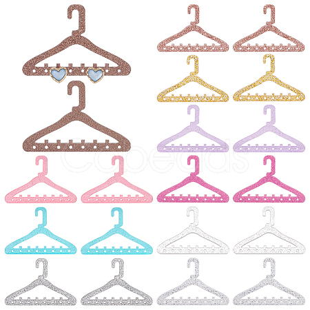20Pcs 10 Colors 8-Hole Mini Glitter Acrylic Earring Hanger EDIS-PH0001-86-1