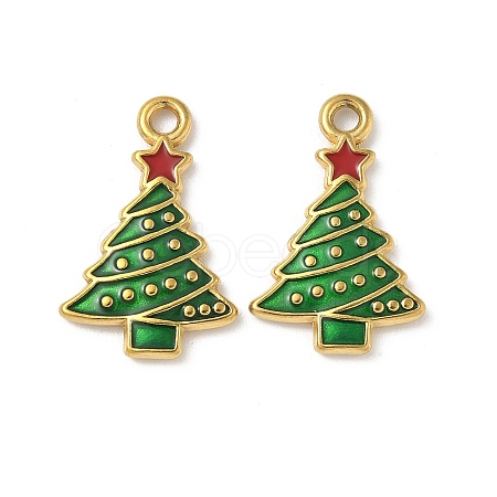 304 Stainless Steel Enamel Pendants STAS-L300-012G-36-1