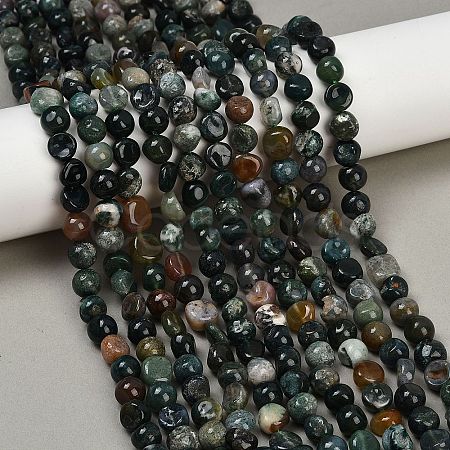 Natural Indian Agate Beads Strands G-Q060-E08-01-1