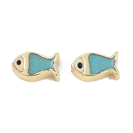 Rack Plating Brass Beads KK-Q028-23G-1