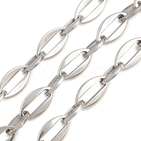 201 Stainless Steel Oval Link Chains CHS-H118-14P-1