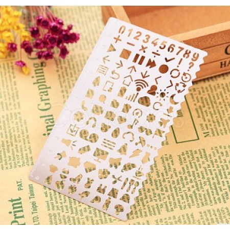 Stainless Steel Drawing Stencil DIY-WH0005-E-1